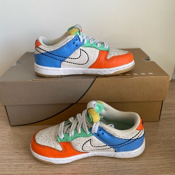 RARE Nike Dunk Low “Nike 101” Multi-Color Low Top Shoes- SZ 12 C - Picture 12 of 14